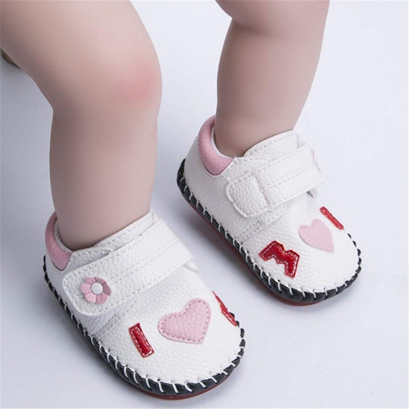 HsdsBebe Baby Boys Girls Pu Leather Hard Bottom Walking Sneakers Toddler Rubber Sole First Walkers Infant Cartoon Slippers Crib Shoes(6-12 Months) - Image 5
